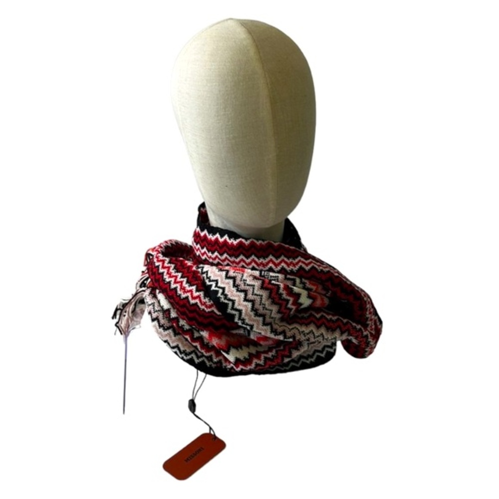Missoni Multicolor Zig-Zag Fringed Long Wool Scarf - Picture 6 of 16